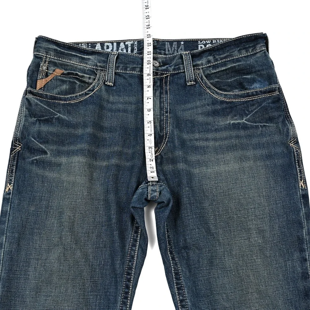 Ariat M4 Low Rise Boot Cut Jeans Mens 34x32 (38x32)  Medium Wash Denim 10012136
